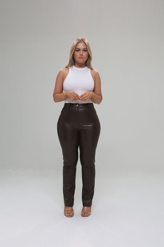 ANGELINI FAUX LEATHER PANTS